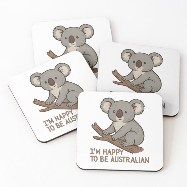 Item preview, I’m Happy To Be Australian – Cute Koala Pride Design designed and sold by SVALANART.