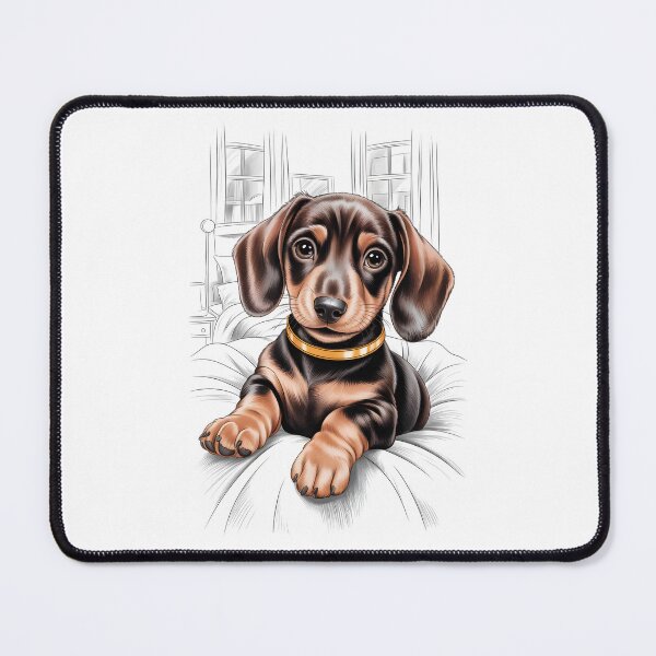 Item preview, Cute Dogs- The Dachshund in the Bedroom designed and sold by Museum Of Non-Existing Art.