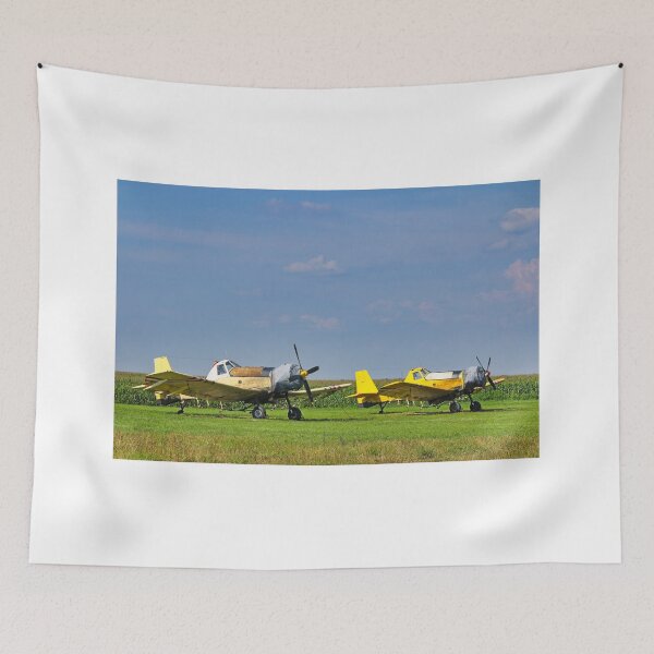 Item preview, Two agricultural airplanes used as crop duster on airfield designed and sold by goceris.