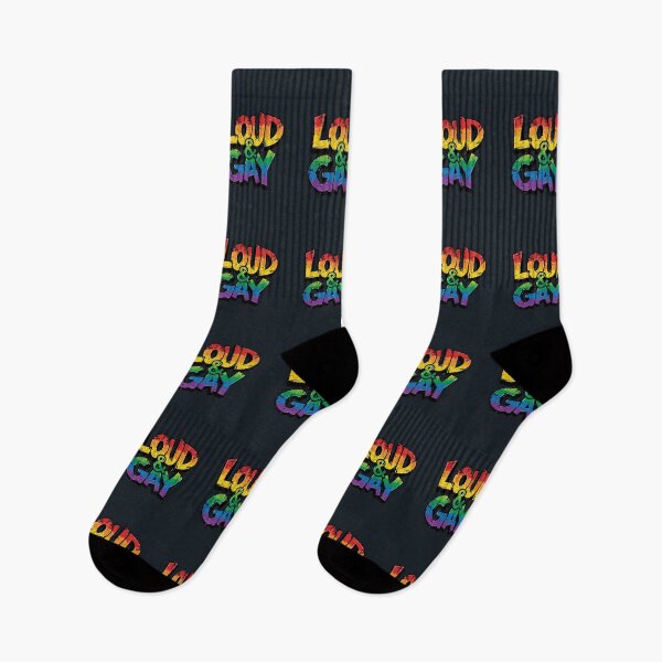 Item preview, Loud and Gay Vibrant Rainbow Pride Typography Art designed and sold by EchoPrint Co..