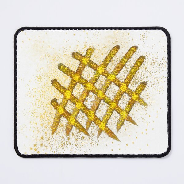 Item preview, Golden Hashtag Dust Cloud – Luxe Minimalist Glow Art designed and sold by SolutionsArt.