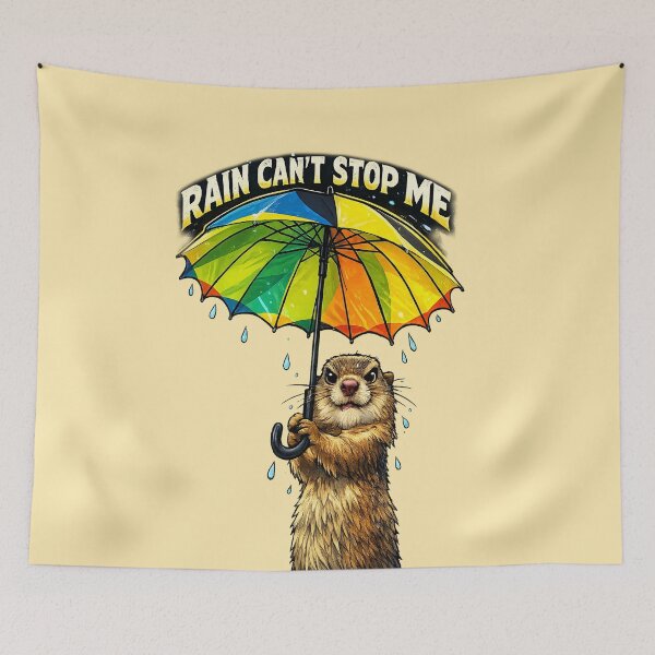 Item preview, Otter with an umbrella. Rain can't stop me  designed and sold by Natart1004.