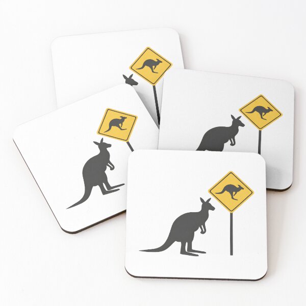 Item preview, Australia Kangaroo Road Sign – Iconic Down Under Design designed and sold by SVALANART.