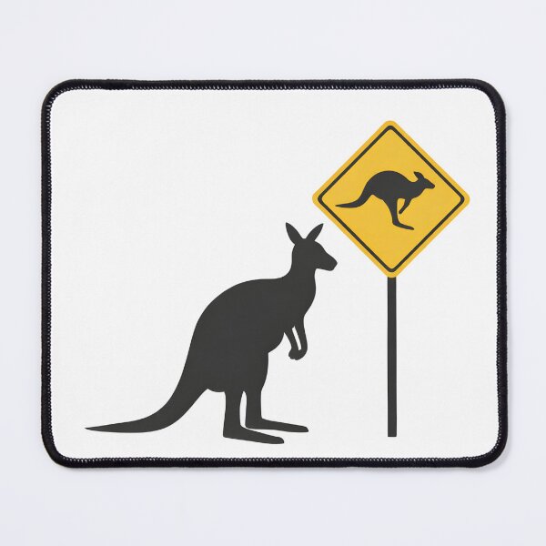 Item preview, Australia Kangaroo Road Sign – Iconic Down Under Design designed and sold by SVALANART.
