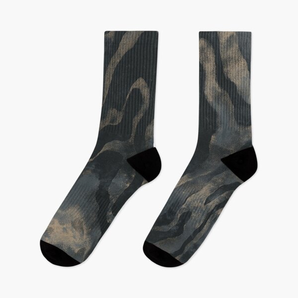 Item preview, Charcoal and Sand Contour Waves in Smoky Neutrals designed and sold by trajeado14.