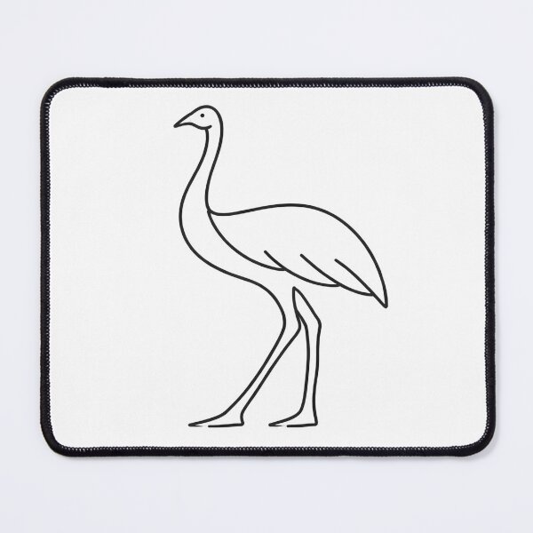 Item preview, Australia Emu – Minimal Line Art Wildlife Design designed and sold by SVALANART.