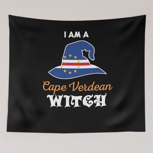 Item preview, Witch Halloween Cape Verdean Flag designed and sold by countryflags.