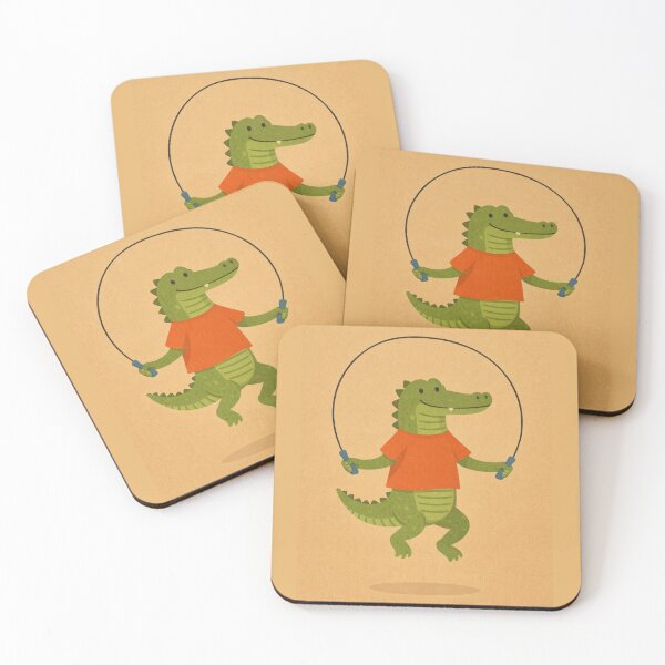 Item preview, Cute Crocodile Jump Rope – Playful Animal Illustration | Fun Kids-Friendly Design designed and sold by kopcollage.