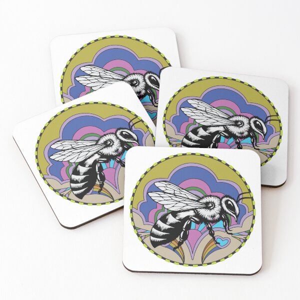 Item preview, Psychedelic Honeybee – Vibrant Bee Art for Nature Lovers & Beekeepers designed and sold by Analog Aura .