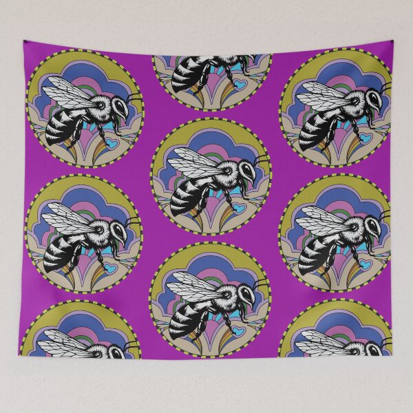 Item preview, Psychedelic Honeybee – Vibrant Bee Art for Nature Lovers & Beekeepers designed and sold by Analog Aura .