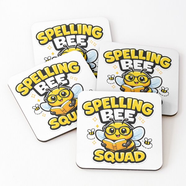 Item preview, Spelling Bee Squad - Cute Smart Bee Reading Book Illustration designed and sold by FamaPod.