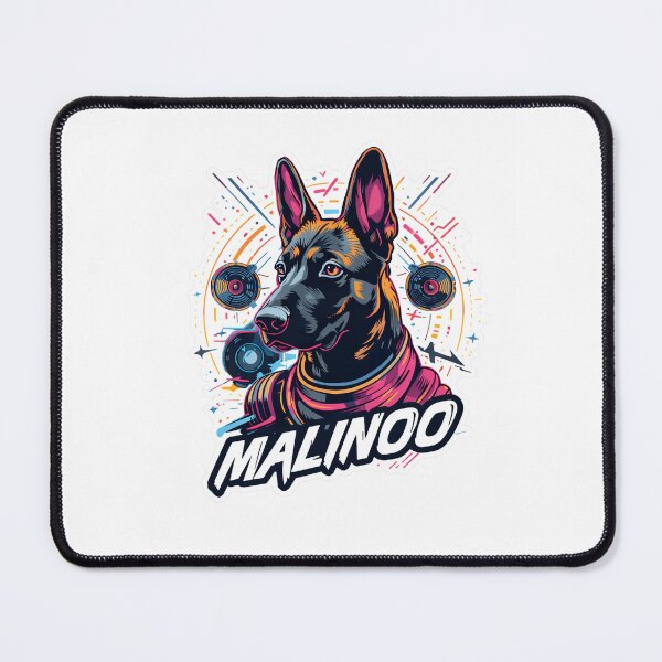 Item preview, Malinois Rave – Electronic Music Dog designed and sold by Beats & Barks.