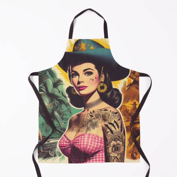Item preview, Vintage Hot Tattooed Cowgirl designed and sold by PulpVintage.