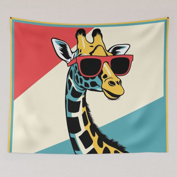 Item preview, Cool Retro Giraffe Sunglasses Art designed and sold by Uniquely Yours.