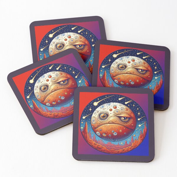 Item preview, Cosmic Discontent: The Grumpy Sentient Moon designed and sold by daweave77.