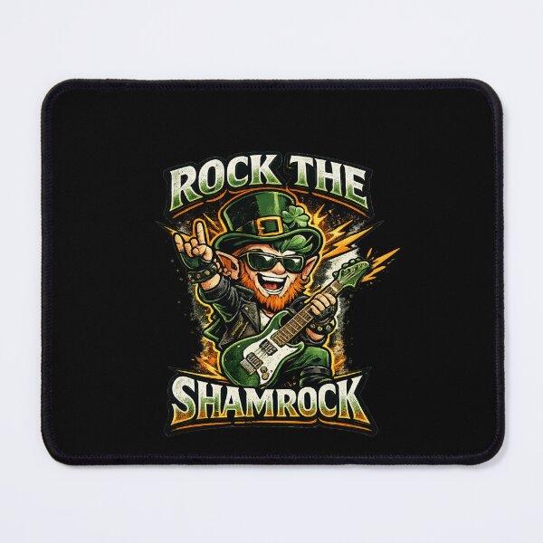 Item preview, Rock the Shamrock – St. Patrick's Day Leprechaun Shred Pun designed and sold by PunchDrop.