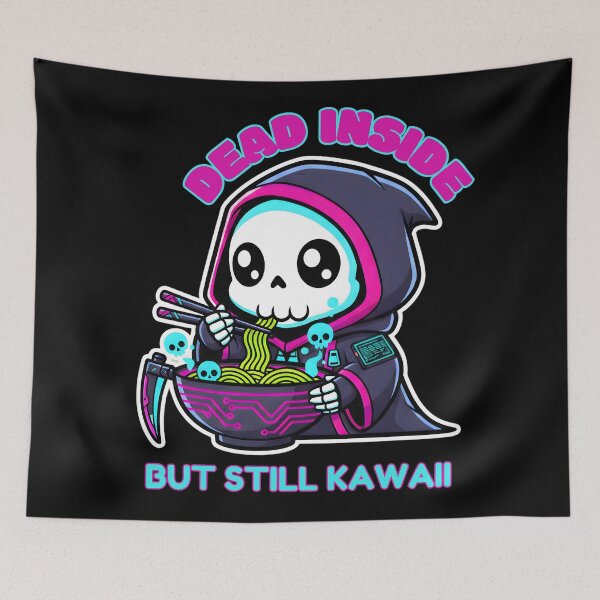 Item preview, Sarcastic Chibi Reaper - Cyberpunk Ramen Break & Dark Humor Art designed and sold by Ryanix.