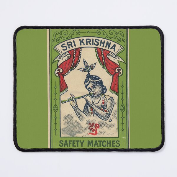 Item preview, Vintage Indian Matchbox Label – Sri Krishna Safety Matches designed and sold by Glitterblix.