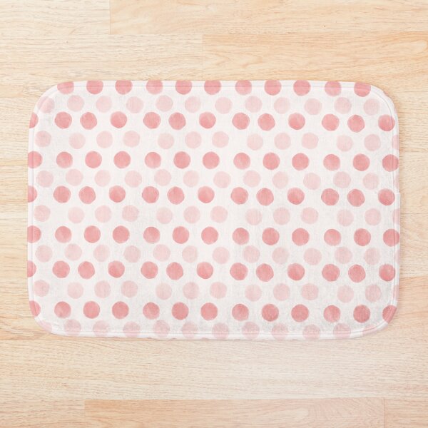 Item preview, Pastel Red Watercolor Polka Dots Pattern designed and sold by EvaKeyArt.