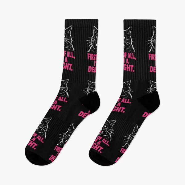 Item preview, Funny First of All I'm a Delight Black cat designed and sold by gear-posters.