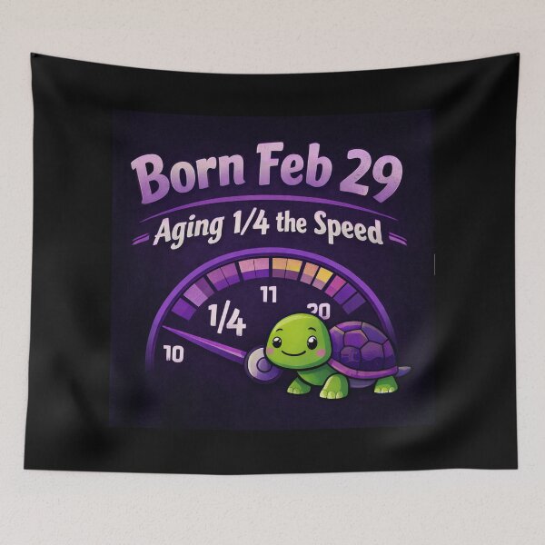 Item preview, Born Feb 19 Aging 1/4 the Speed - Speedometer & Turtle designed and sold by Leap29 Designs.