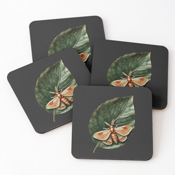 Item preview, Lumina Botanica - Vintage Enamel Moth & Copper Leaf No. 3 designed and sold by Shift-Bloom.