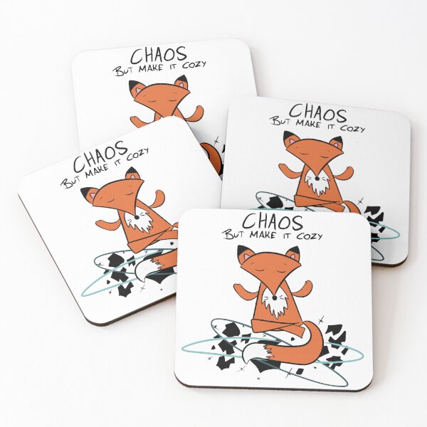 Item preview, Chaos But Make It Cozy - Meditating Fox designed and sold by DesignFreakArt.