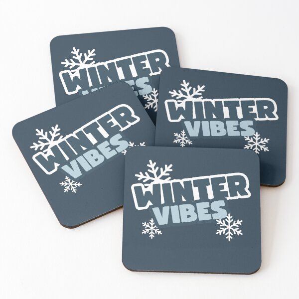 Item preview, Winter Vibes - Bold Blue & Icy Text Art designed and sold by Tamer ⭐⭐⭐⭐⭐.