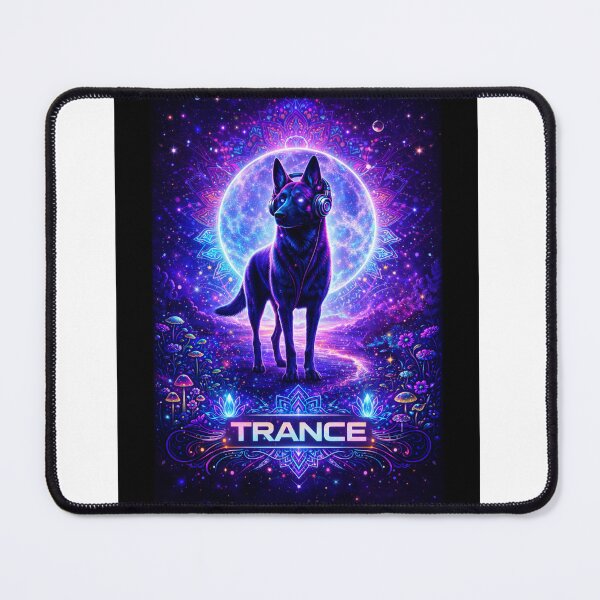 Item preview, Malinois Trance – Psychedelic Electronic Dog designed and sold by Beats & Barks.
