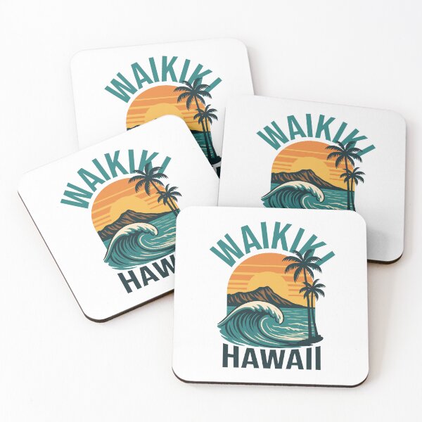 Artikelvorschau, Waikiki Hawaii Souvenir Herren Strand Surfen Waikiki entworfen und verkauft von DSWShirts.