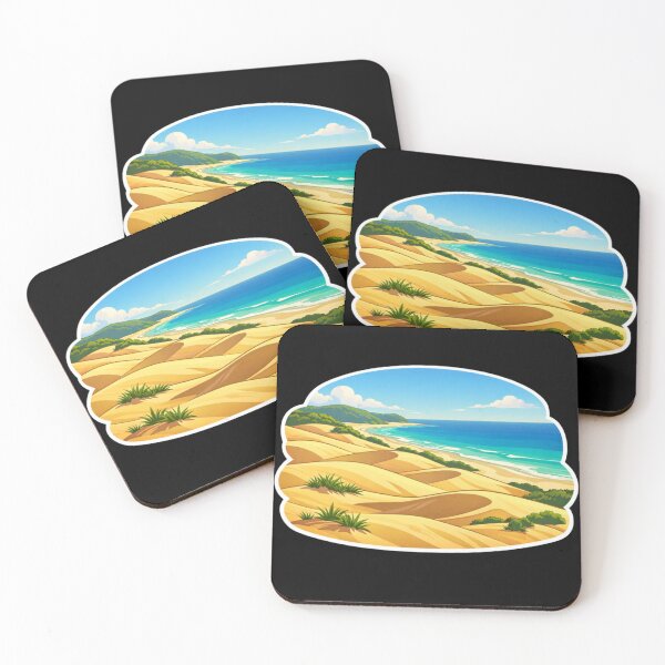 Item preview, Moreton Island Australian Sandy Ocean Landscape designed and sold by DamioPolArt.