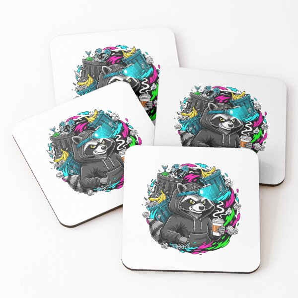 Item preview, Caffeinated Raccoon Street Art designed and sold by SholoStudio.
