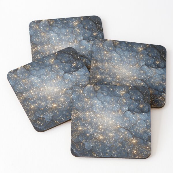 Item preview, Cosmic Nebula Glow – Gold Lights on Deep Blue Texture designed and sold by EK-World.