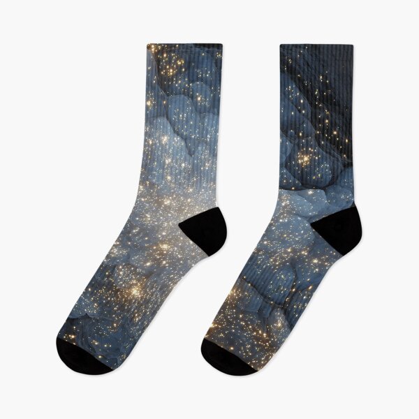 Item preview, Cosmic Nebula Glow – Gold Lights on Deep Blue Texture designed and sold by EK-World.