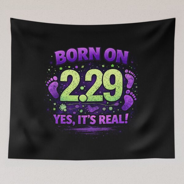 Item preview, Born on 2.29 Yes, It's Real - Baby Feet designed and sold by Leap29 Designs.