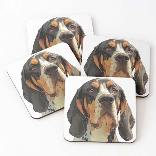 Item preview, American English Coonhound Portrait Redtick Hunting Dog designed and sold by SMARTKIT  DESIGNAGENCY.