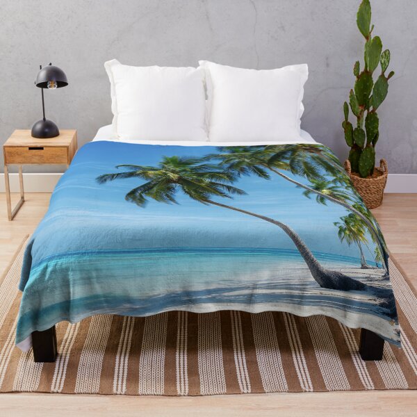 Item preview, Tropical Paradise Beach – Leaning Palms & Turquoise Sea designed and sold by EK-World.