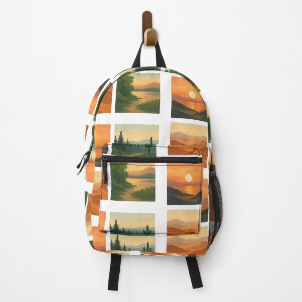 Item preview, Peaceful Nature Impressions - Four Seasons Landscape Painting designed and sold by Basma Designs | Funny Shirts, Stickers & Mugs.
