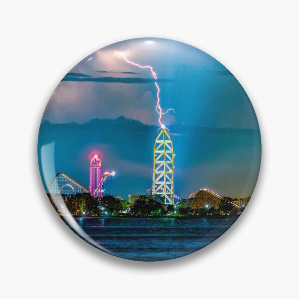 Item preview, The Lightning Storm Above Cedar Point Amusement Park Sandusky Ohio 8-8-2018 designed and sold by DaveFilm.