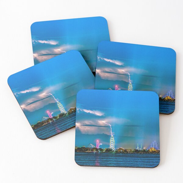 Item preview, The Lightning Storm Above Cedar Point Amusement Park Sandusky Ohio 8-8-2018 designed and sold by DaveFilm.