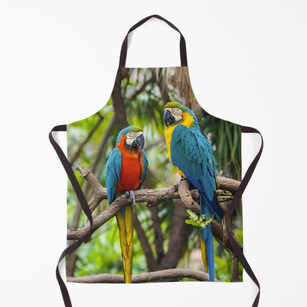 Item preview, Vibrant Macaw Duo – Tropical Parrot Pair on Branch designed and sold by EK-World.