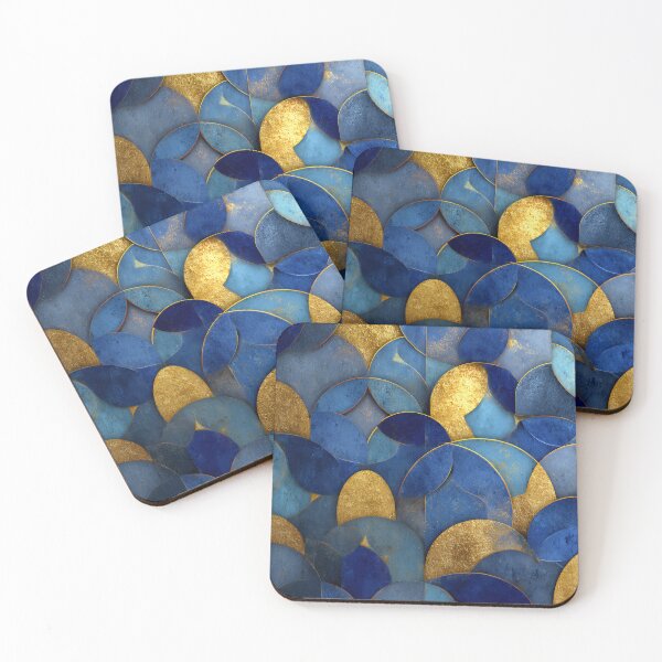 Item preview, Luxury Gold & Teal Scallop Abstract – Textured Elegance designed and sold by EK-World.