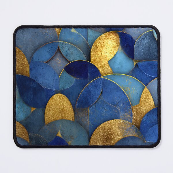 Item preview, Luxury Gold & Teal Scallop Abstract – Textured Elegance designed and sold by EK-World.