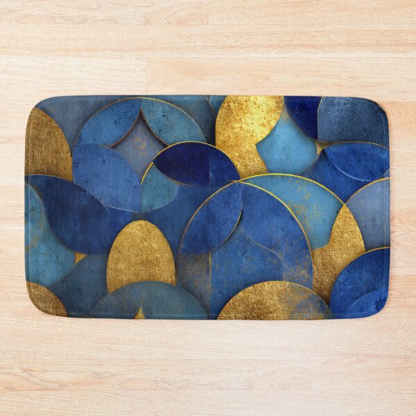 Item preview, Luxury Gold & Teal Scallop Abstract – Textured Elegance designed and sold by EK-World.