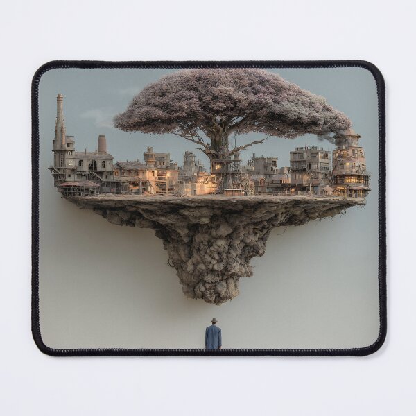 Item preview, Floating Ruined City Tree – Surreal Solitary Gaze designed and sold by EK-World.