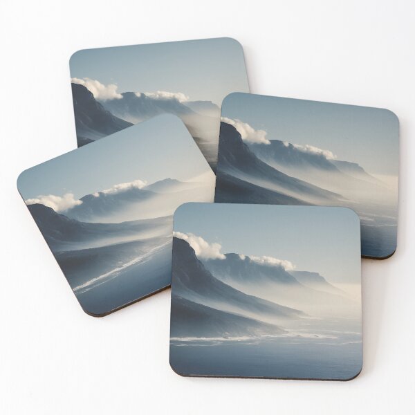 Item preview, Misty Coastal Mountains – Serene Blue Ocean Horizon designed and sold by EK-World.