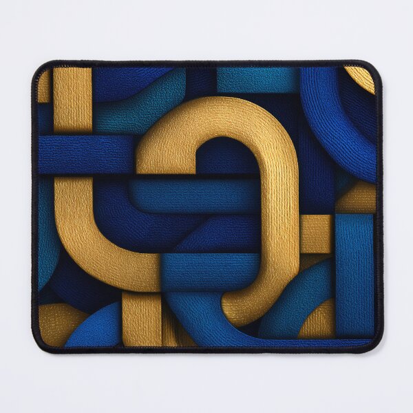 Item preview, Luxury Woven Gold & Teal Abstract – Transformative Pattern designed and sold by EK-World.