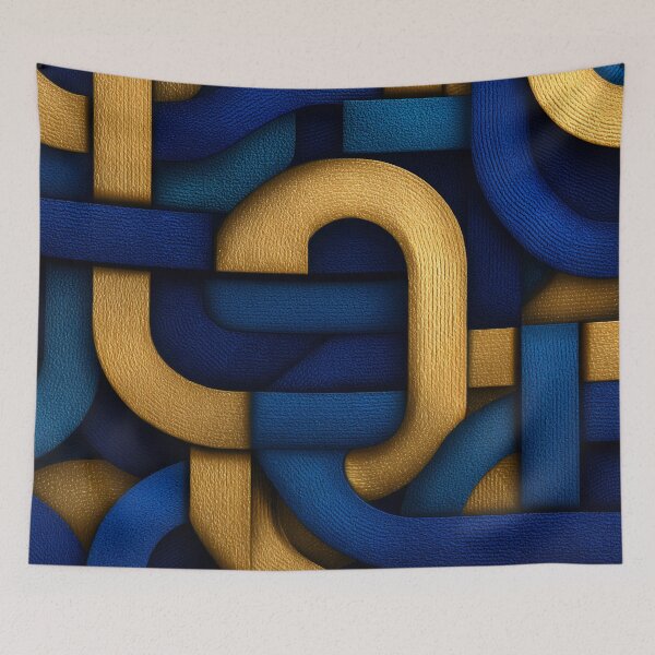 Item preview, Luxury Woven Gold & Teal Abstract – Transformative Pattern designed and sold by EK-World.
