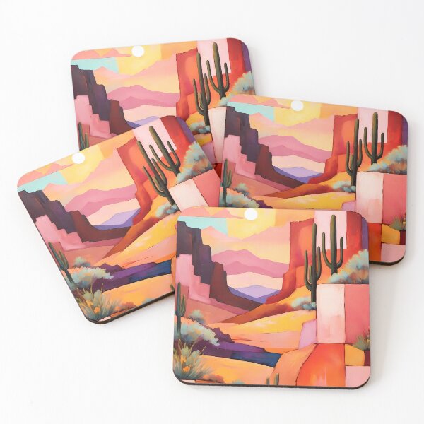 Item preview, Saguaro and Sage Abstract Arizona Landscape designed and sold by Tammy Winand Arts.
