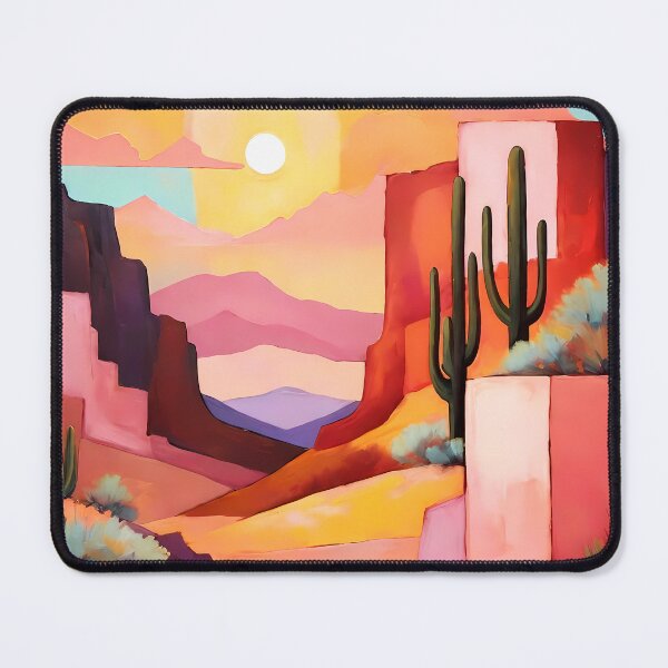 Item preview, Saguaro and Sage Abstract Arizona Landscape designed and sold by Tammy Winand Arts.